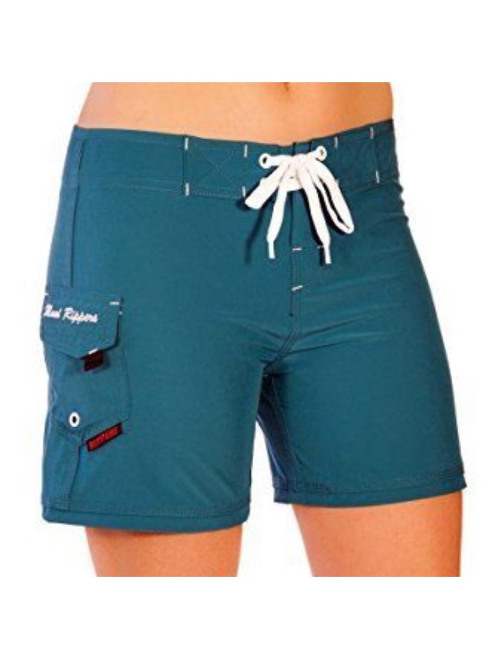 Maui Rippers Women's 5" Board Shorts Stretch in Celestial Blue Size 12 NWT